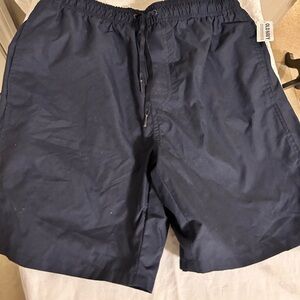 NWT Old Navy Men’s 7” Inseam Solid Swim Trunks-Navy Blue-Size Medium
